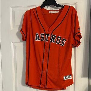 Majestic Bright Orange Astros Jersey